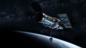 Satellite - Hubble Space Telescope Above Earth